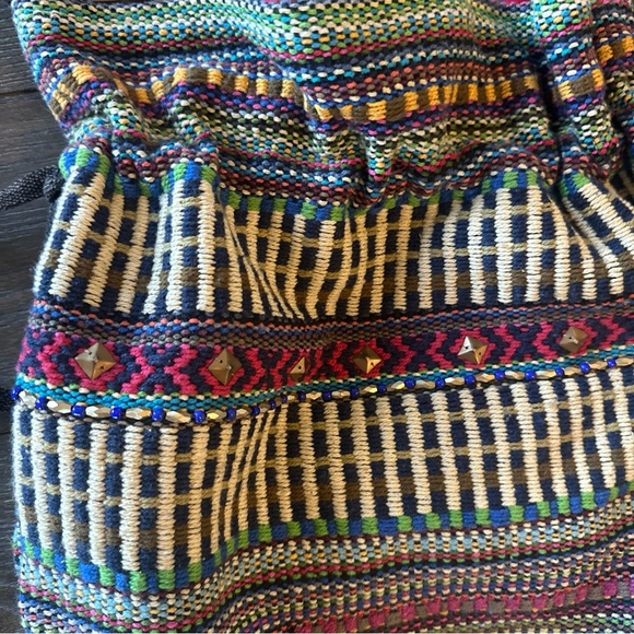 Cost Plus World Market Red and Green Crossbody Bag with Boho-Chic Design - Picture 4 of 14